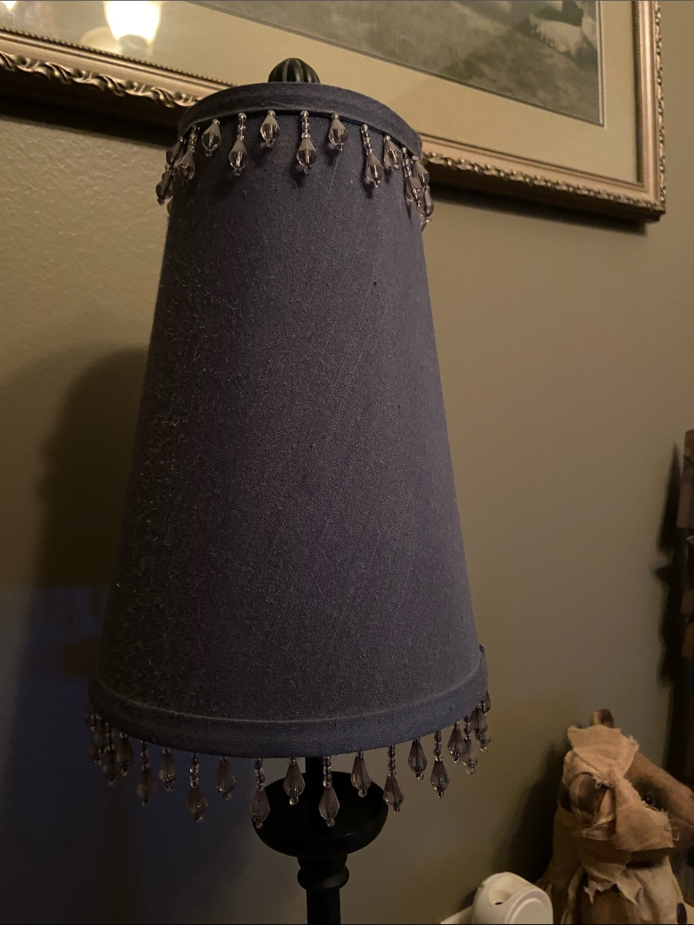 Beautiful vintage style lamp wrought iron base - Picture 5 of 6